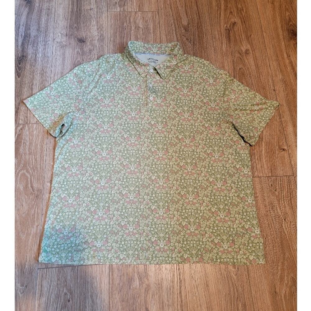 UNTUCKit Men's Green & Pink Polo Shirt - Size‎ XXL